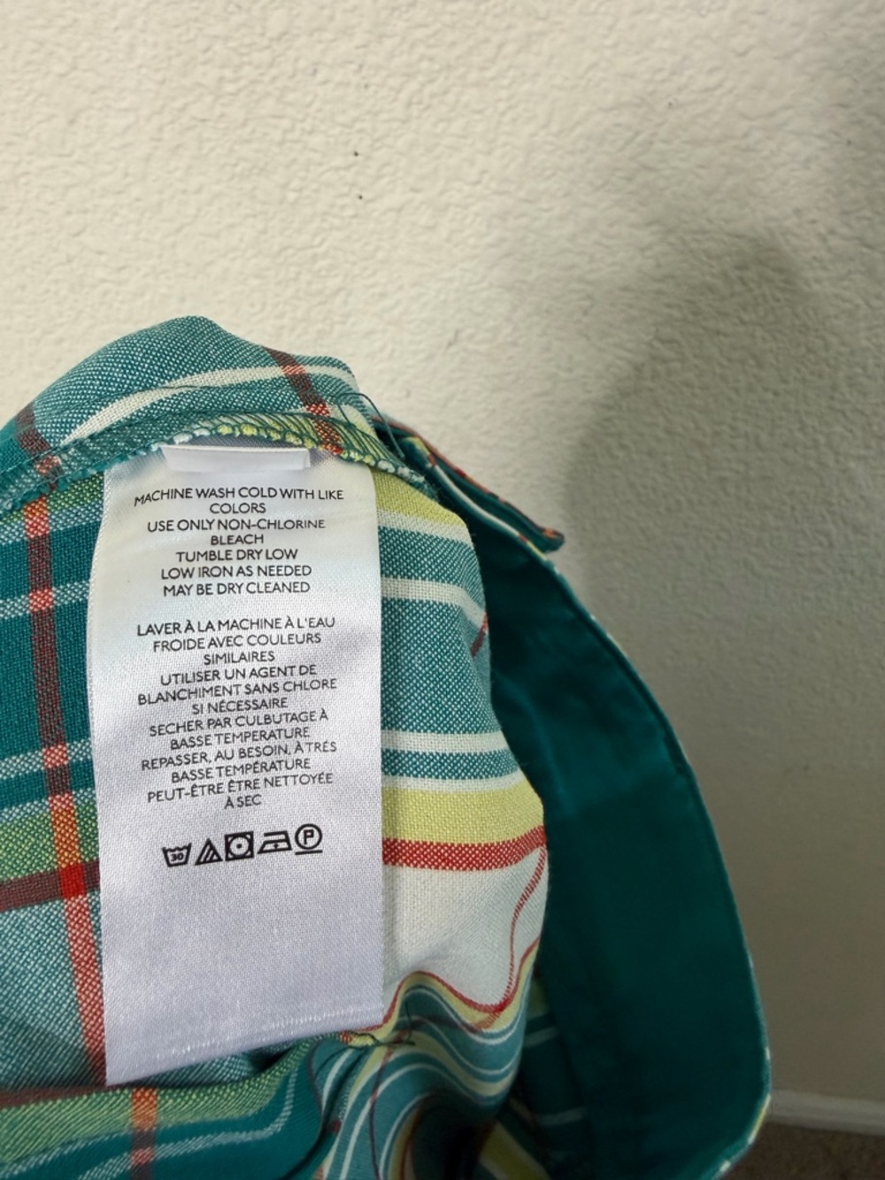 Free People Teal Plaid Wide Leg Pants - Picture 9 of 10